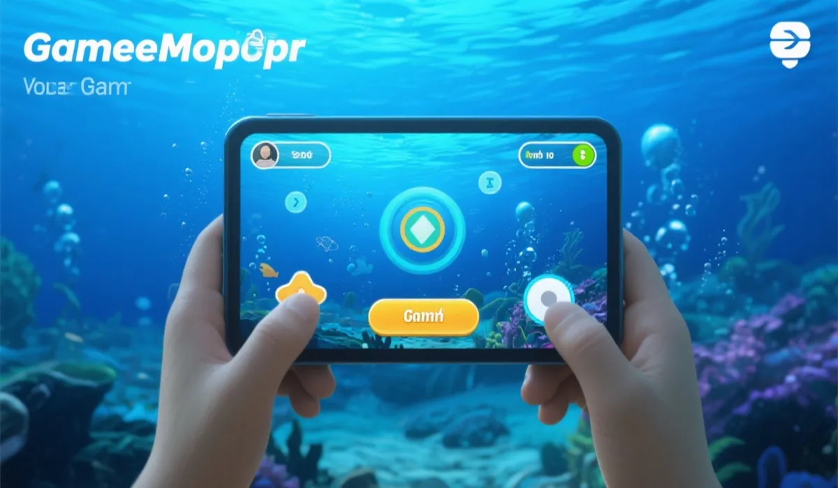 游戏UI与海底场景示意